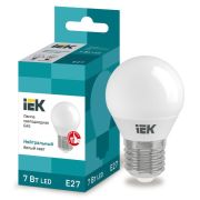 Лампа светодиодная G45 7Вт шар 4000К нейтр. бел. E27 630лм 230-240В IEK LLE-G45-7-230-40-E27