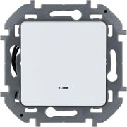 Выключатель 1-кл. Inspiria 10А IP20 250В 10AX с подсветкой/индикацией механизм бел. IEK 673610