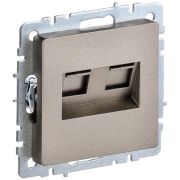 Розетка компьютерная двойн. СП RJ45 кат.5E BRITE РК10-2-БрШ механизм шампань IEK BR-K20-1-K37