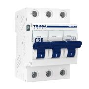 Выключатель автоматический модульный 3п C 20А 6кА PRIZMA TOKOV Electric TKE-PZ60-MCBI-3-20-C